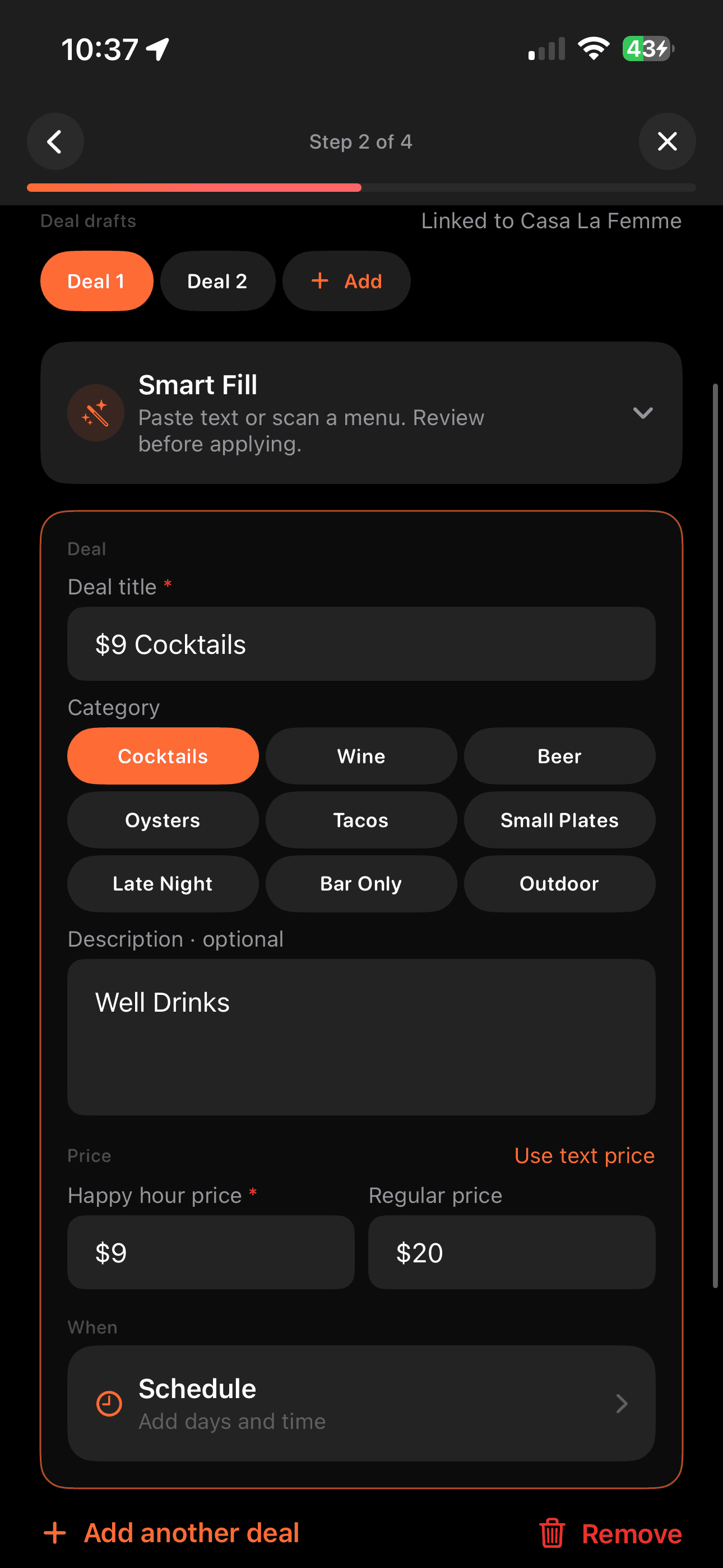 Happily app screen